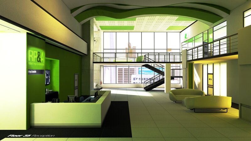 Modern office reception design