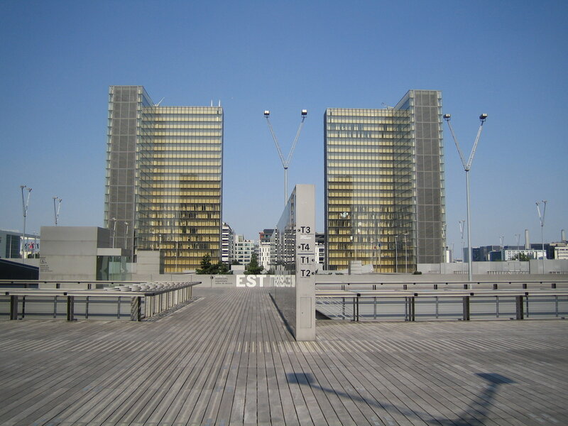 Modern office towers in a city