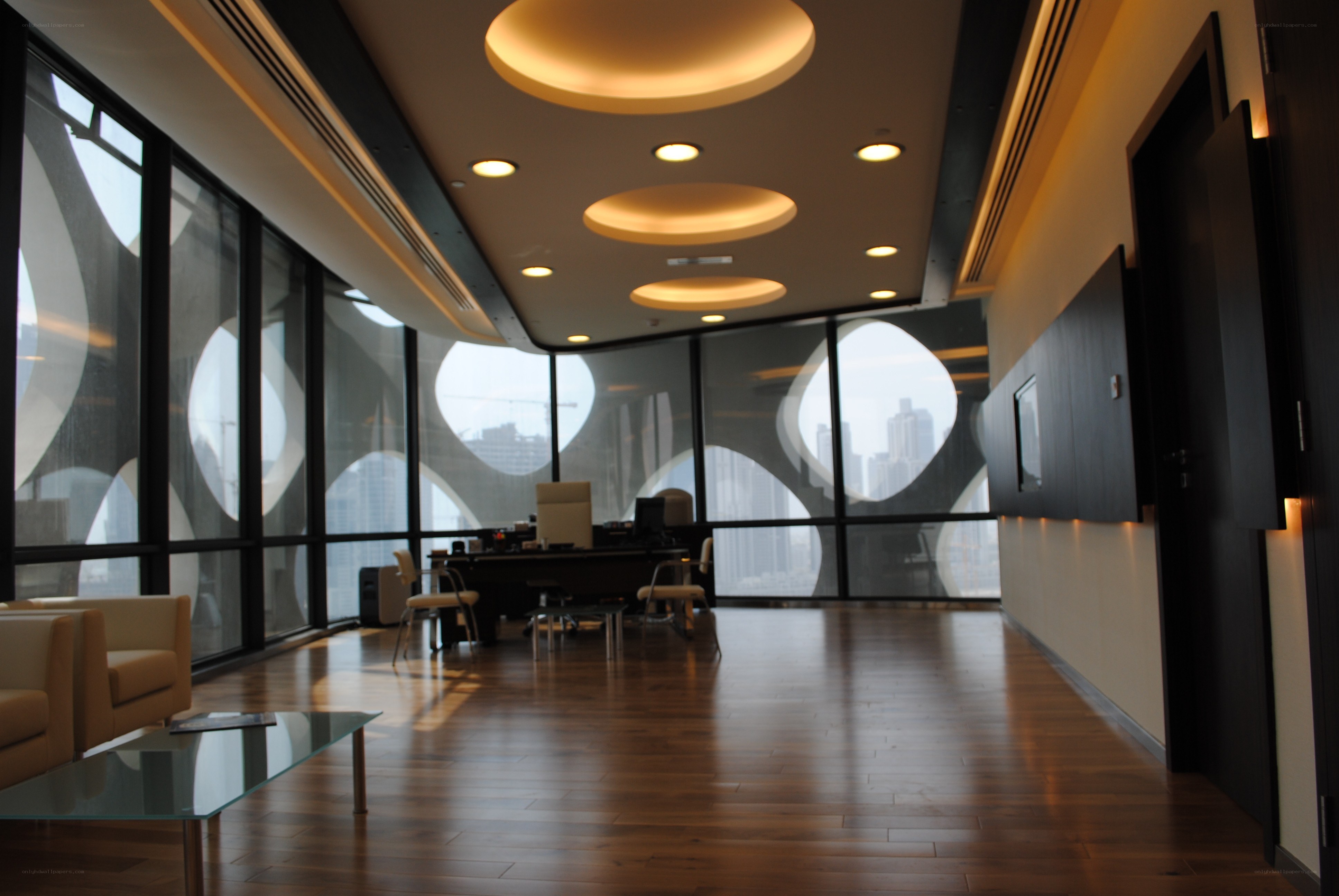 modern office with city view
