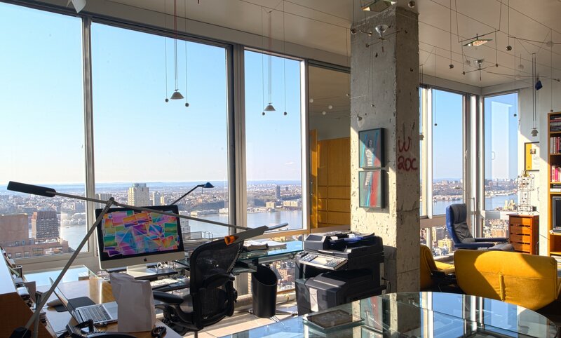 Modern office with city view
