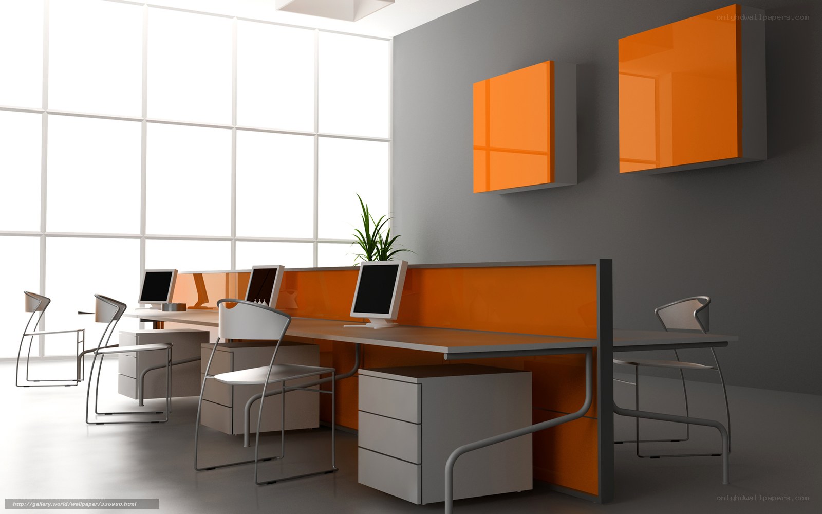Modern office workspace