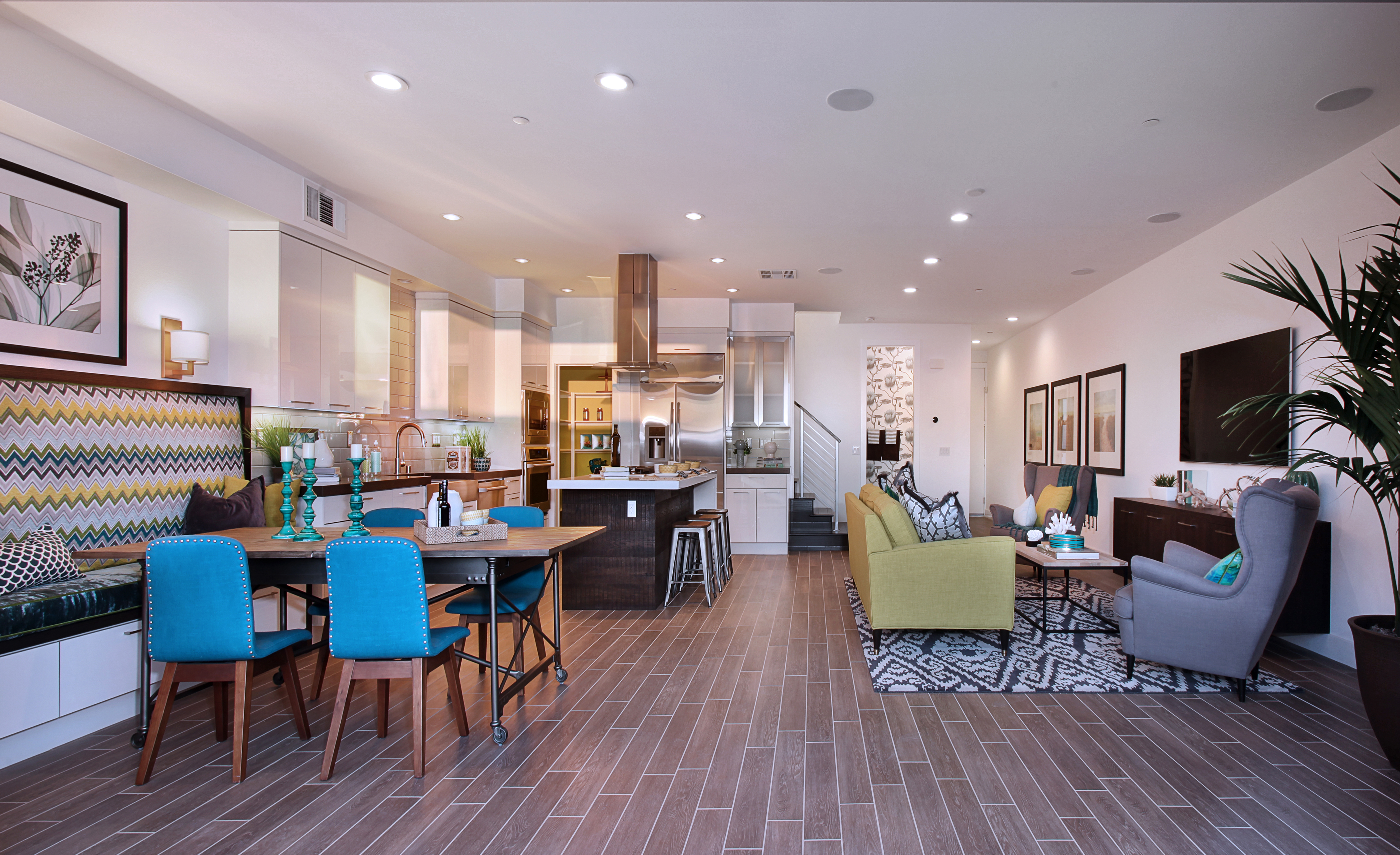 Modern open-concept living space