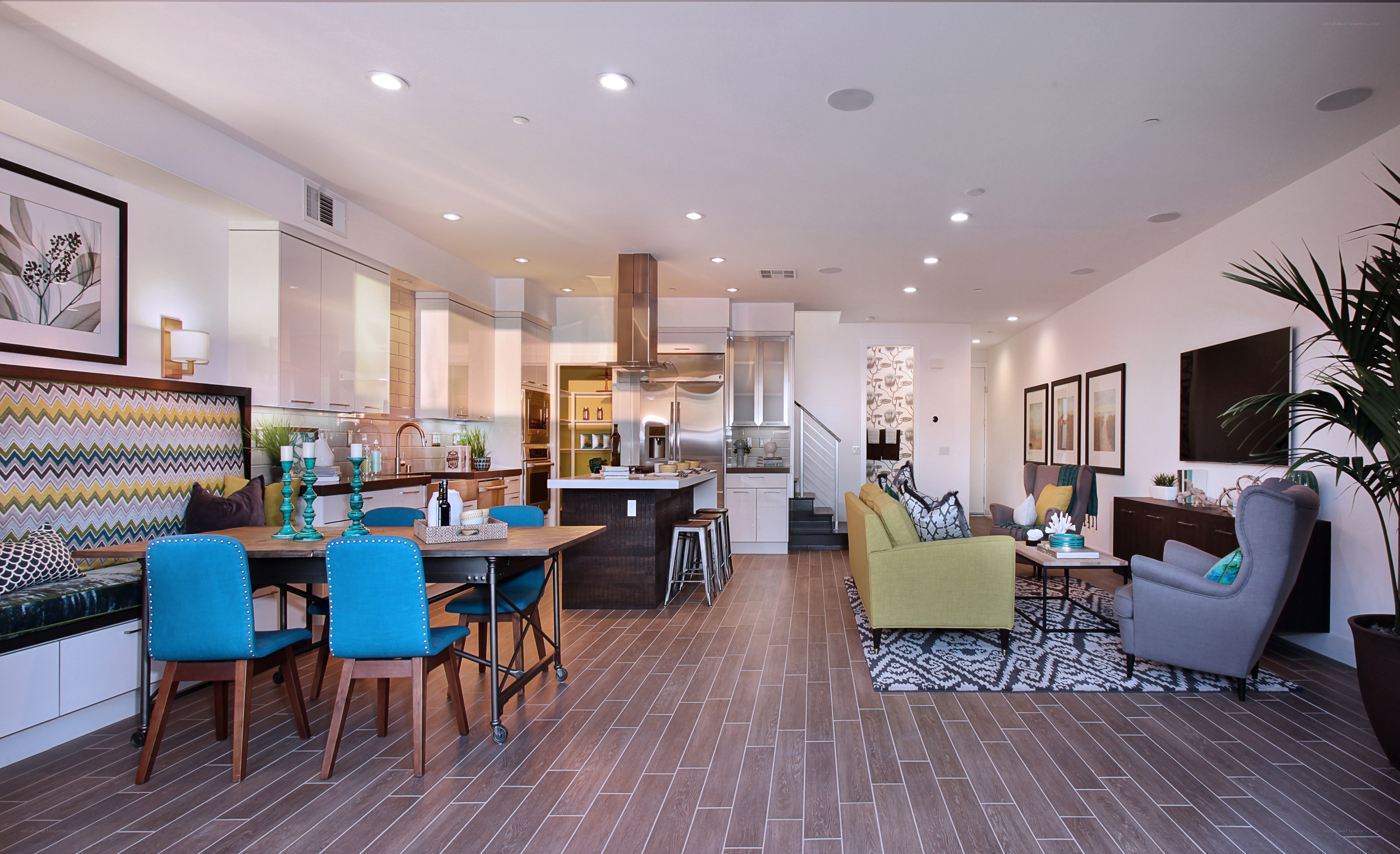 Modern open-concept living space