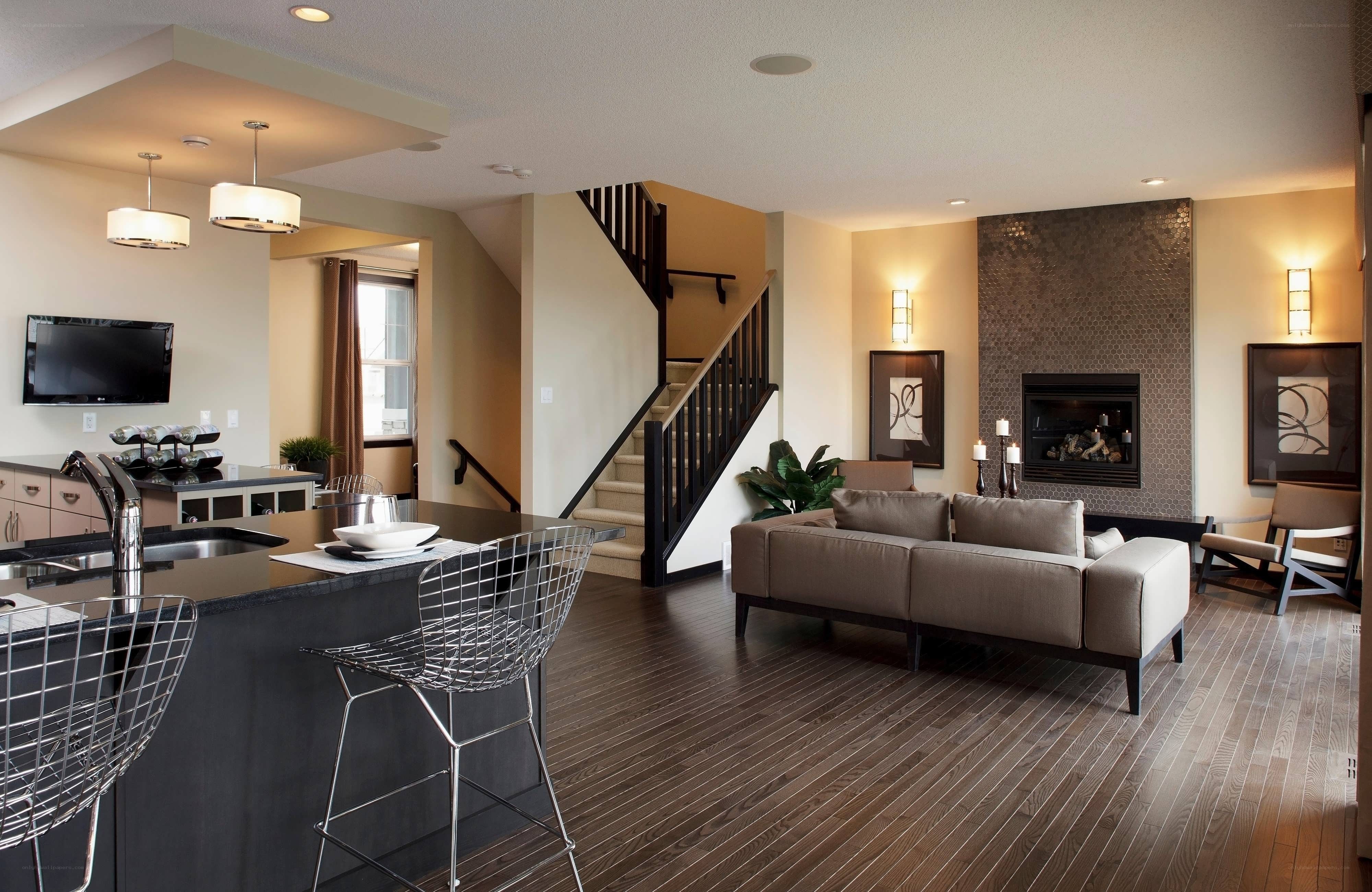 Modern open-concept living space