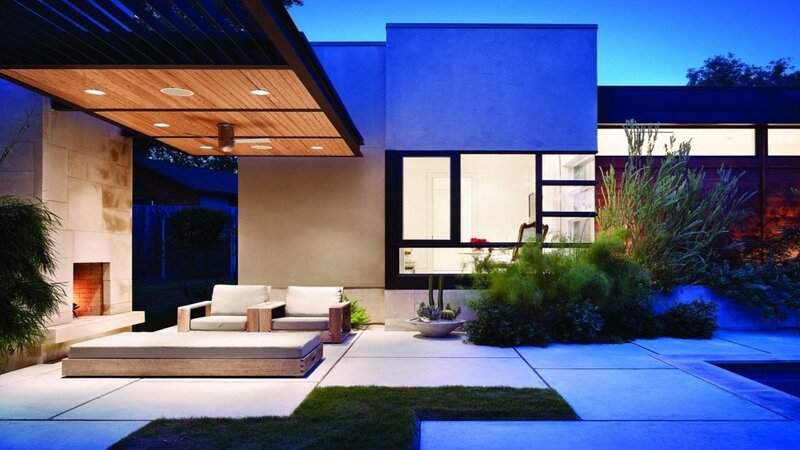 Modern Outdoor Patio — Blue