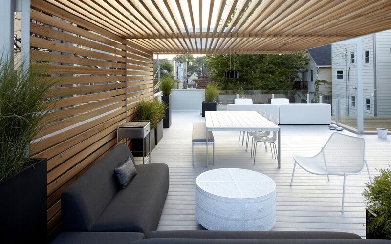Modern Outdoor Patio — White