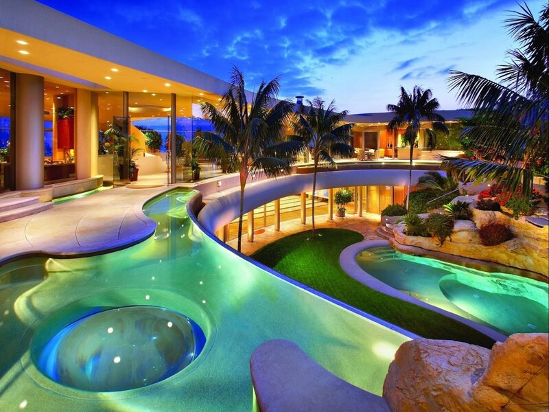 Modern Pool Complex — Blue, Serene