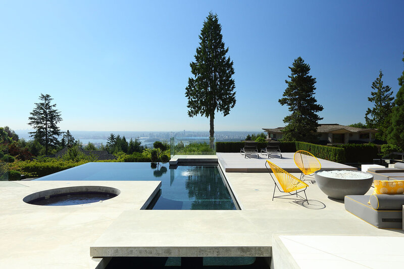 Modern Pool with City View