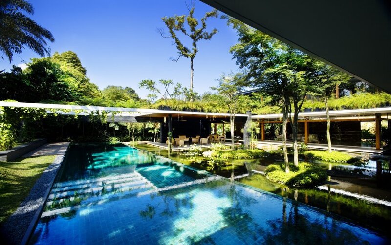 Modern Pool with Green Roof