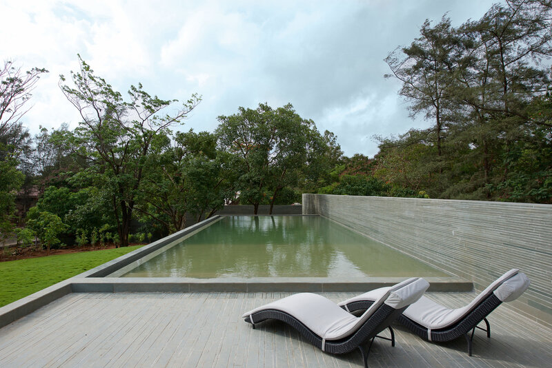 Modern Pool with Lounge Chairs