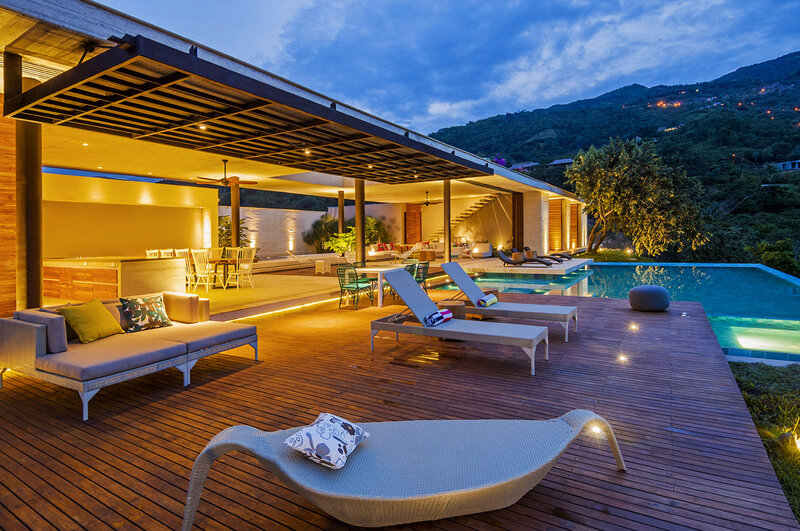 Modern Poolside Deck