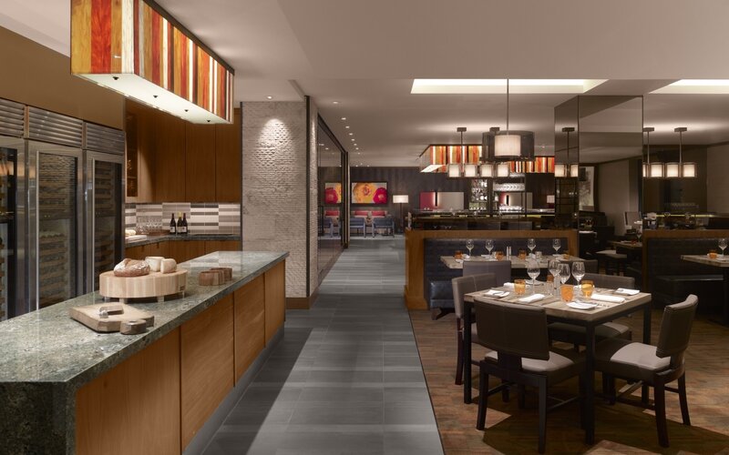 Modern Restaurant Interior — Brown
