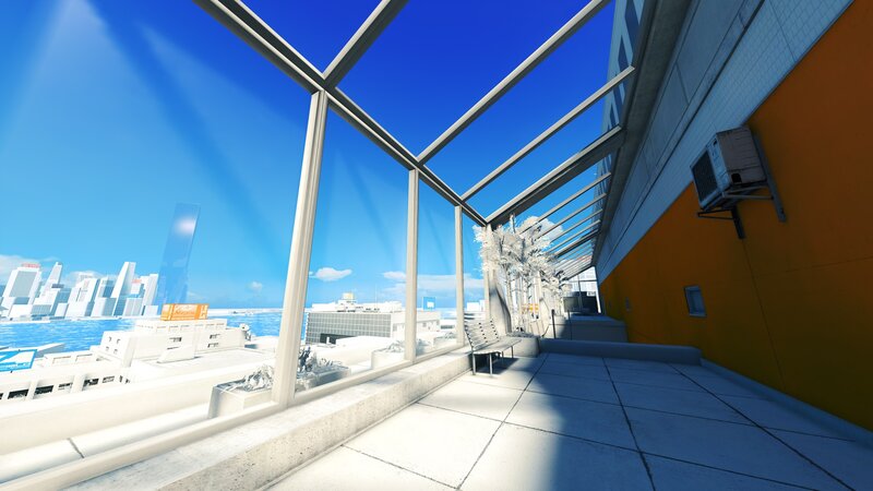 modern rooftop view of city