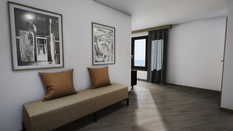 Modern Room with Bench