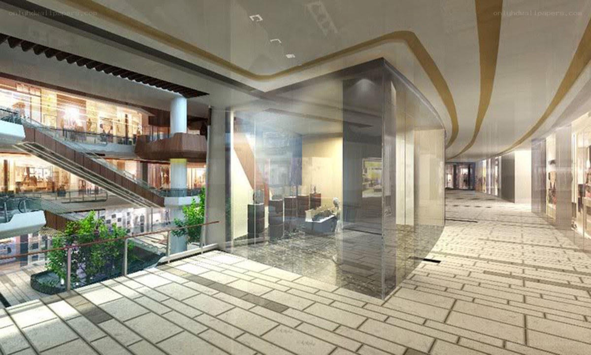 modern shopping mall interior