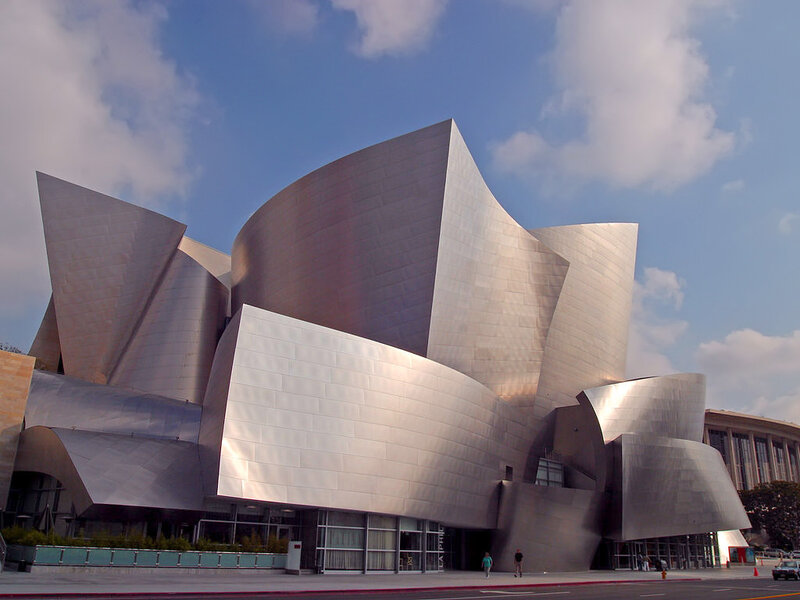 Modern Silver Building — Dramatic, Afternoon, Photograph