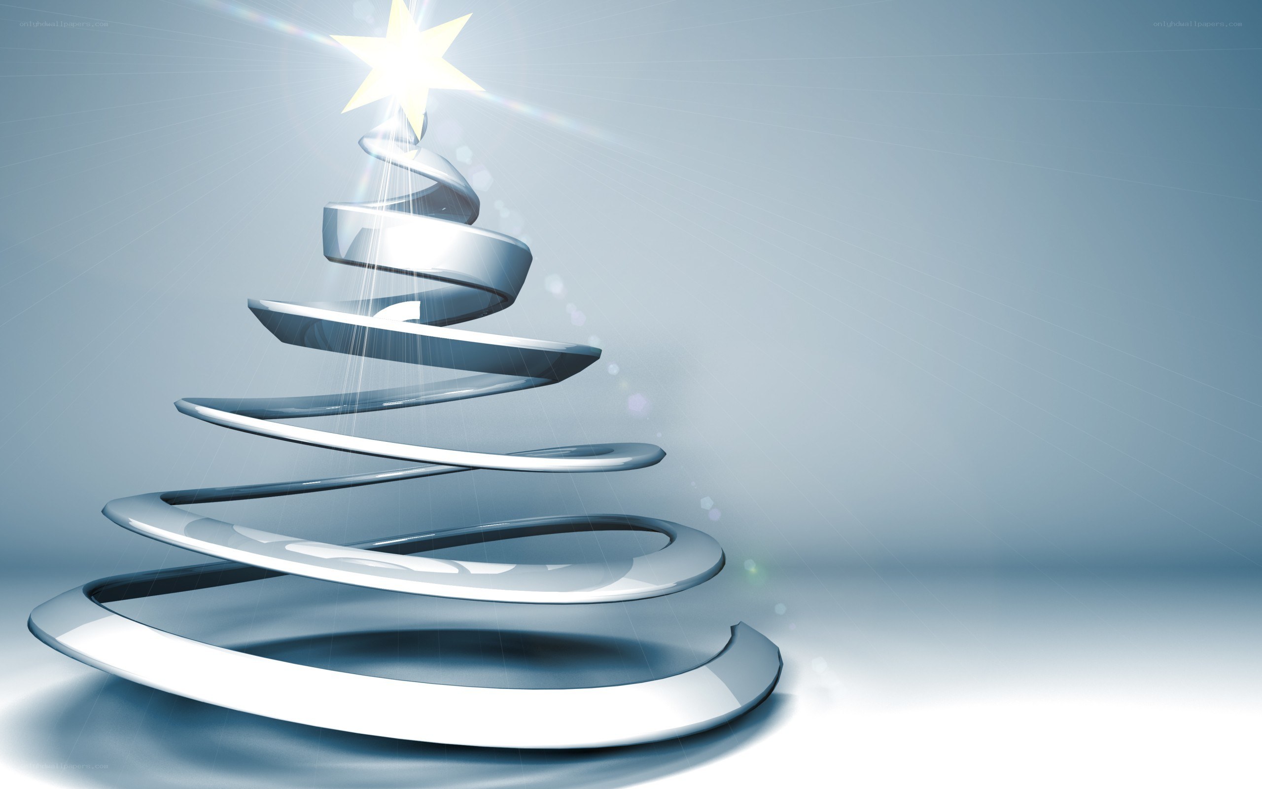 modern silver Christmas tree