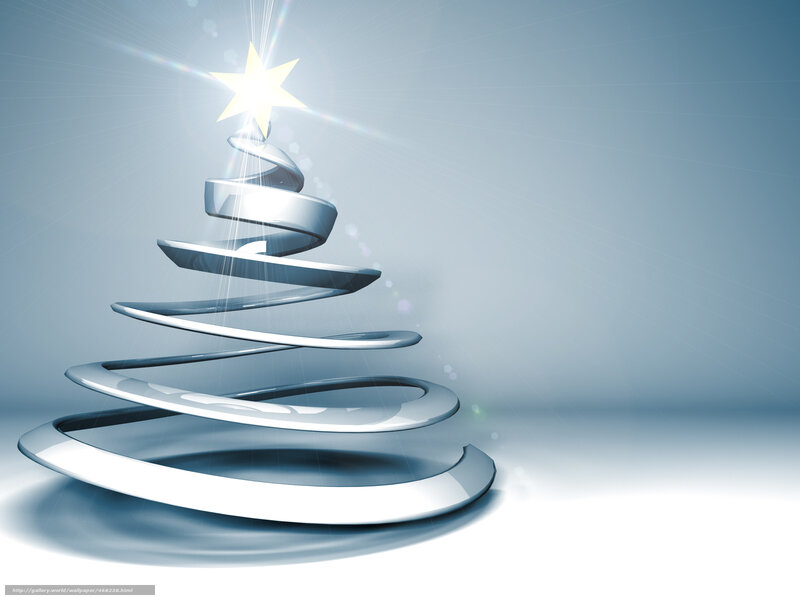 modern silver Christmas tree