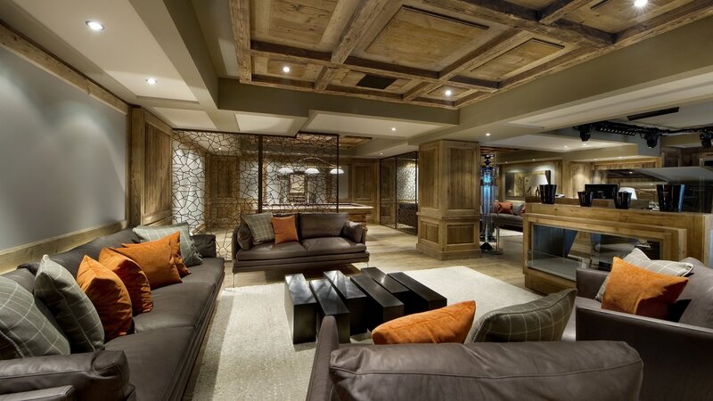 Modern Ski Lodge Living Room