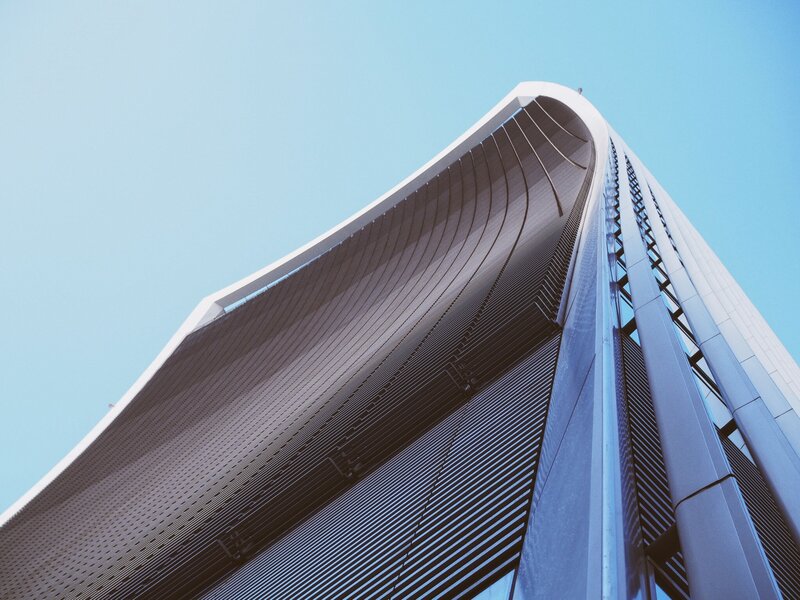 Modern Skyscraper — Blue, Dramatic