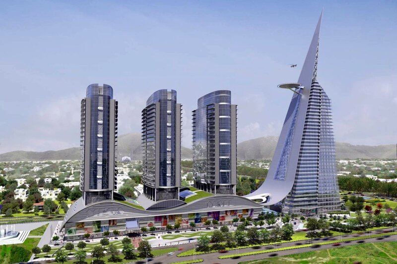 Modern Skyscraper Complex — Gray, Futuristic