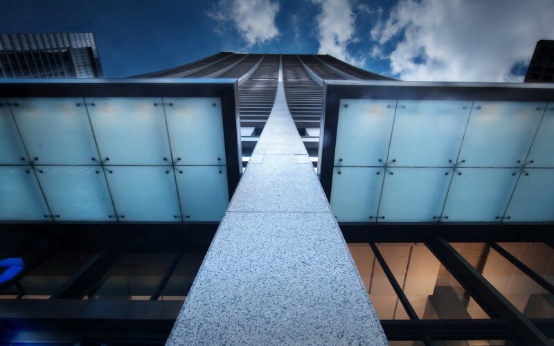 Modern skyscraper from below