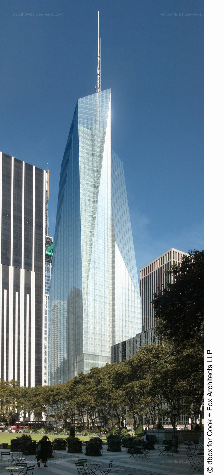 modern skyscraper with glass facade