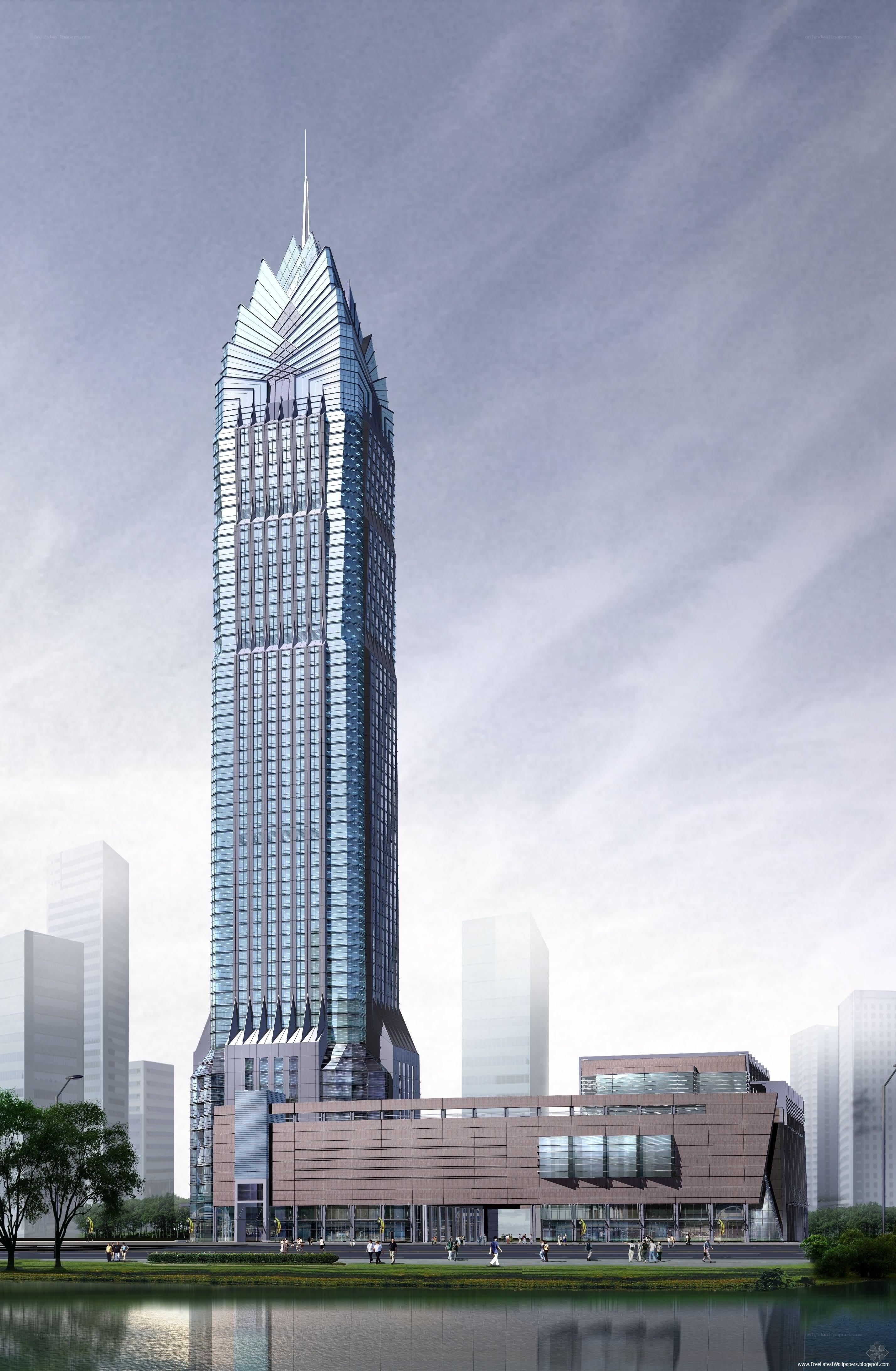 modern skyscraper with glass facade