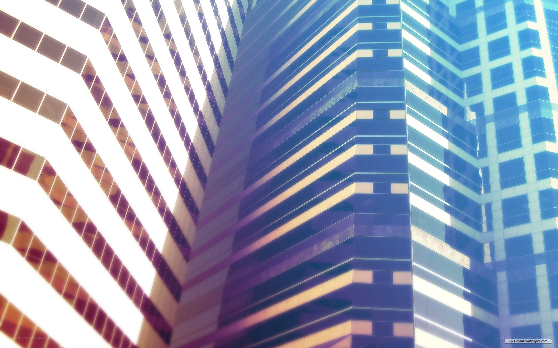 modern skyscrapers at sunrise