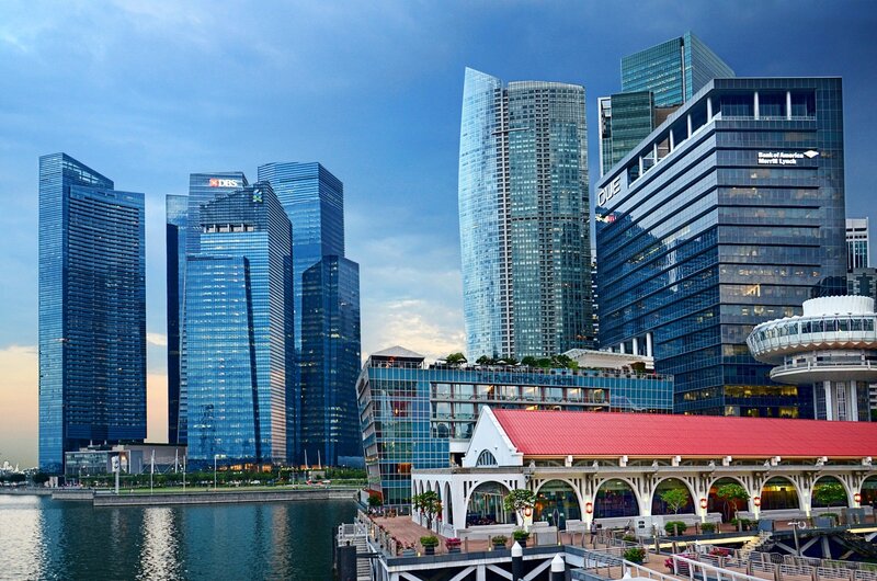Modern Skyscrapers — Blue, Dramatic