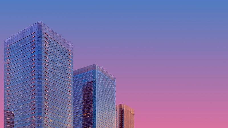 Modern Skyscrapers — Blue, Serene
