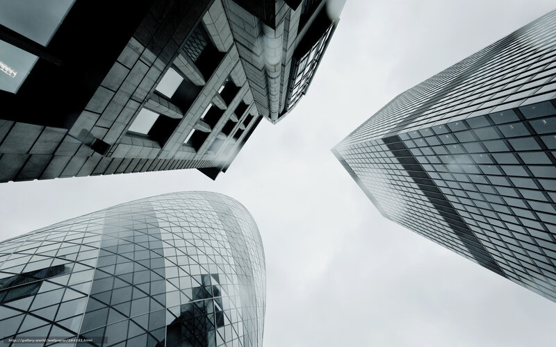 Modern Skyscrapers — Gray, Dramatic
