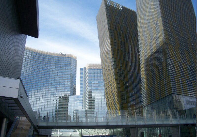 Modern skyscrapers in a city