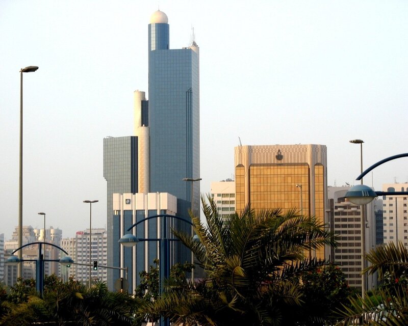 Modern skyscrapers in a city