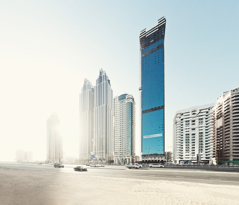 Modern skyscrapers in a city
