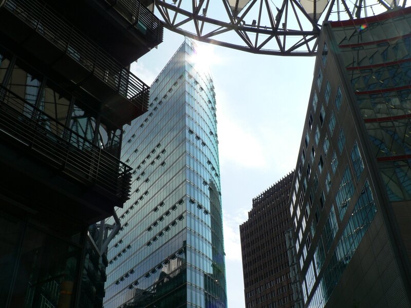 Modern skyscrapers in a city