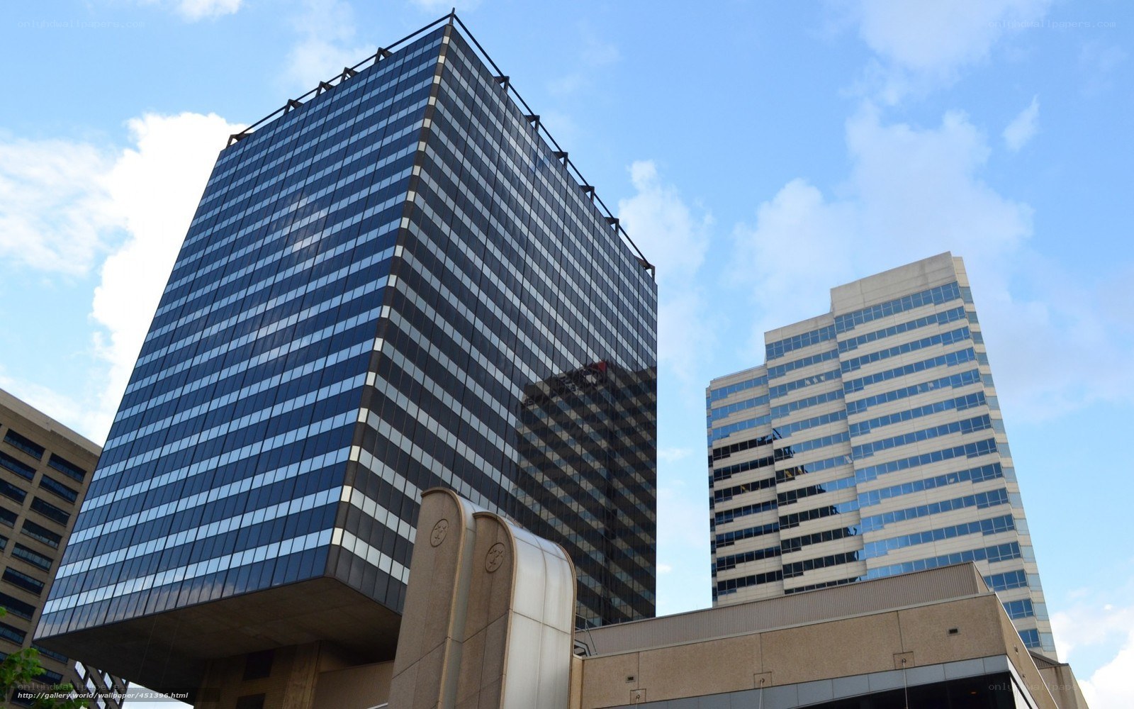 Modern skyscrapers in a city
