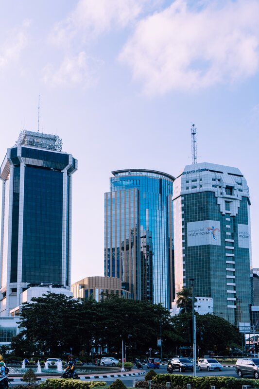 Modern Skyscrapers in City