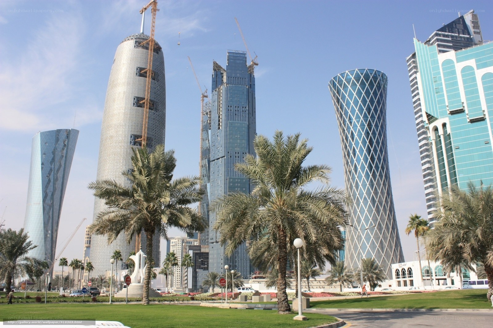 Modern skyscrapers in Doha