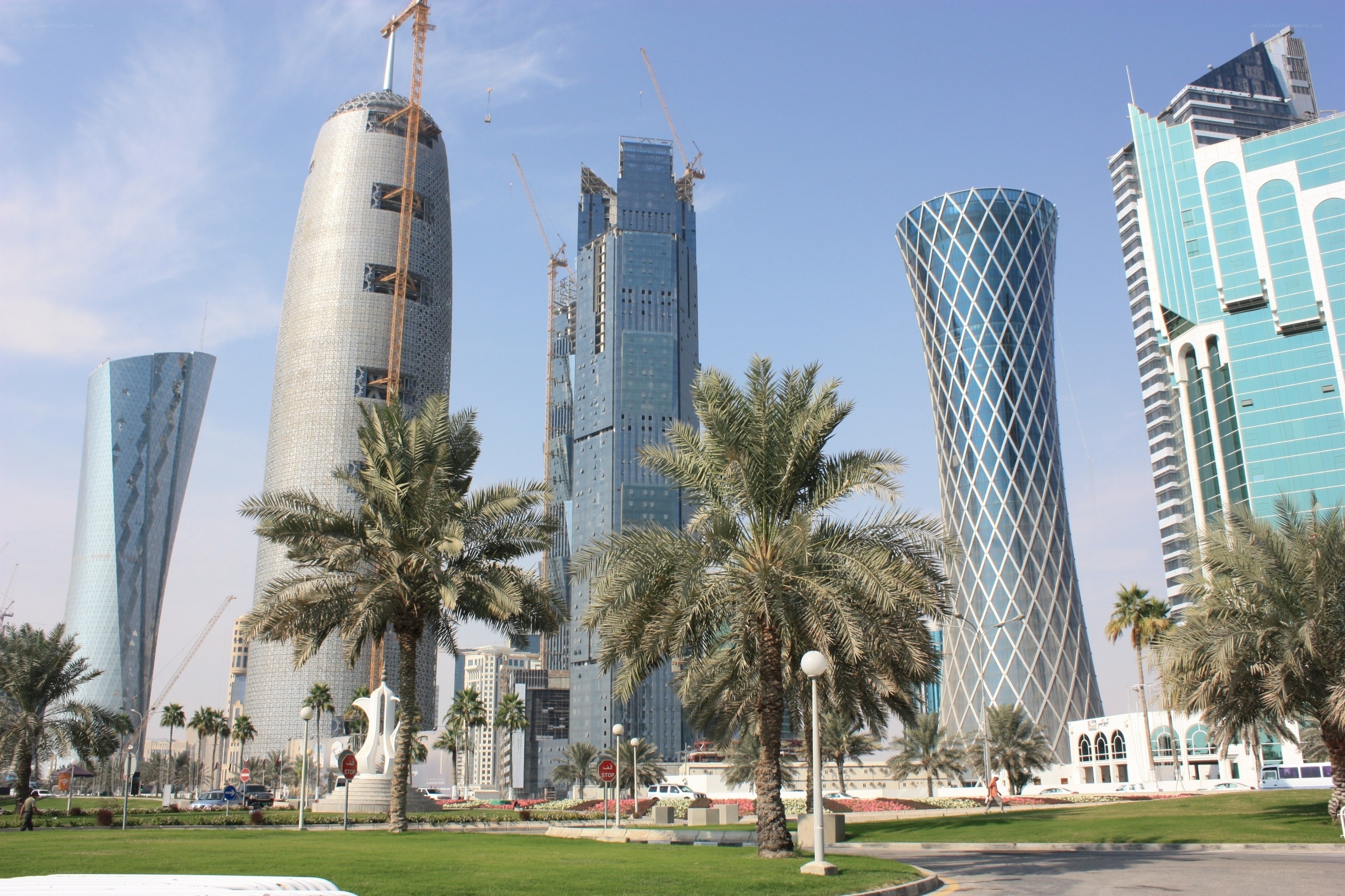 Modern skyscrapers in Doha