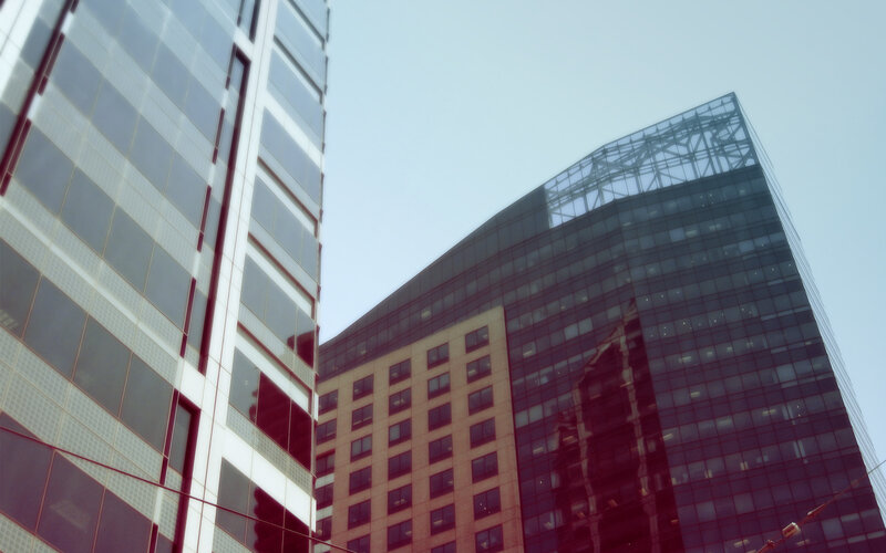 Modern skyscrapers in the city
