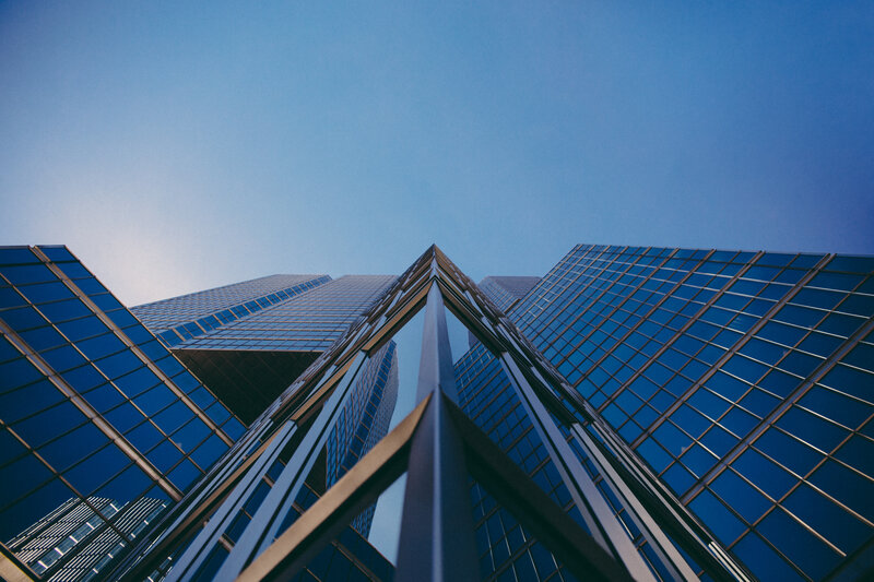 Modern skyscrapers reaching the sky