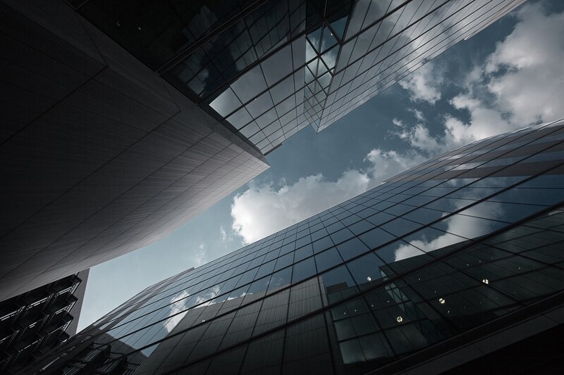Modern skyscrapers view