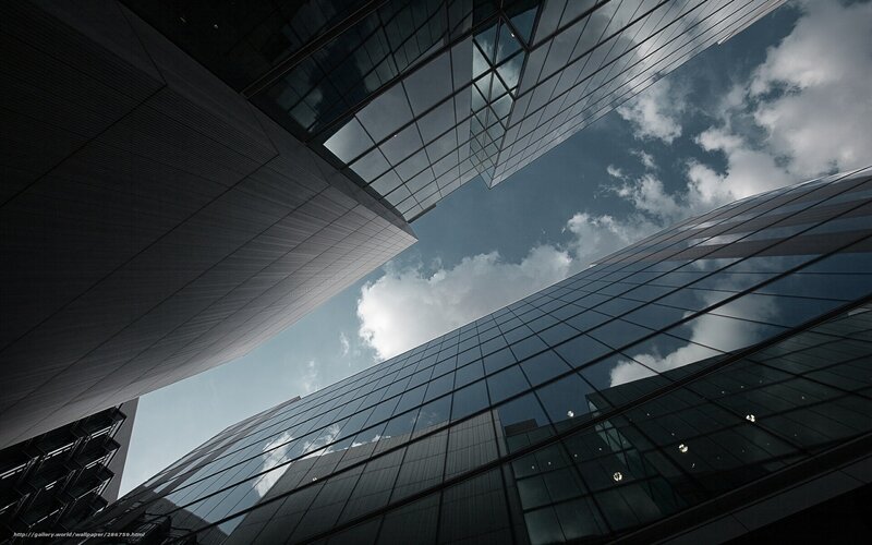 modern skyscrapers view