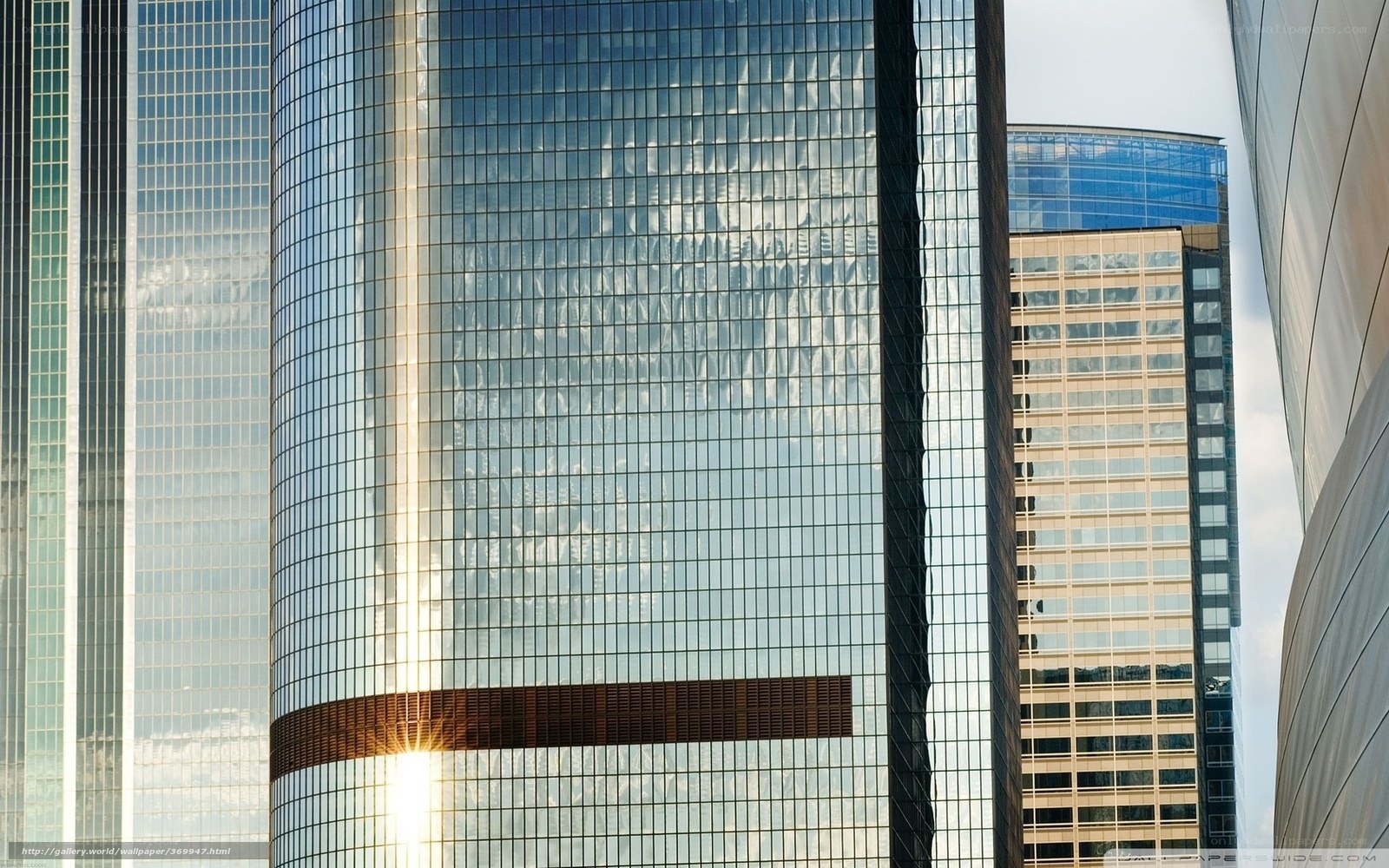 Modern skyscrapers with glass facade