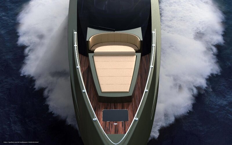 modern speedboat on water