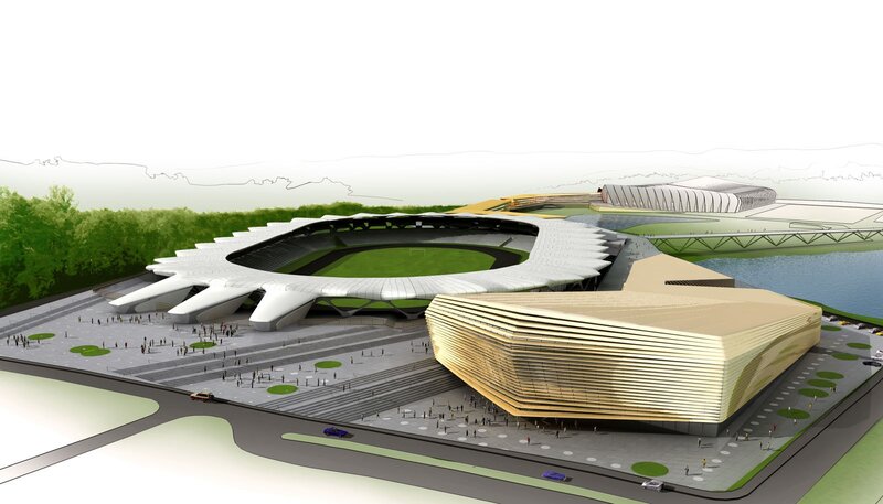 Modern Stadium Complex — White