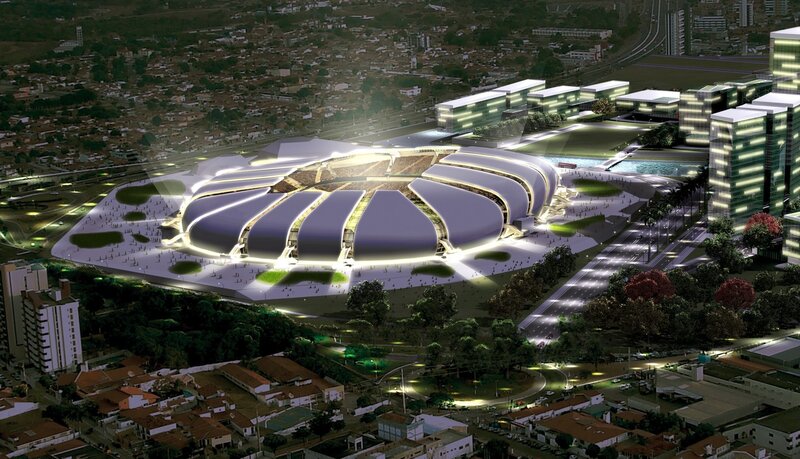 modern stadium design rendering