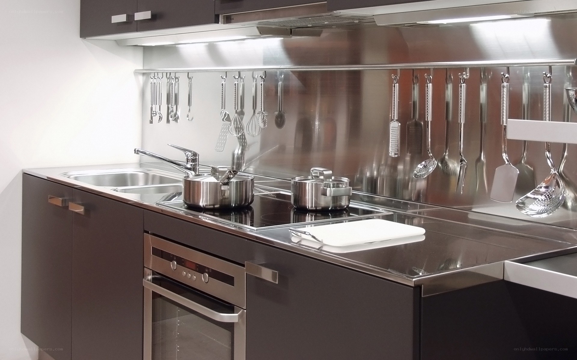modern stainless steel kitchen