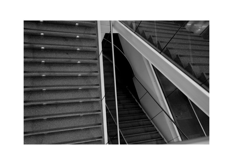 Modern Staircase Interior — Black, Minimalist